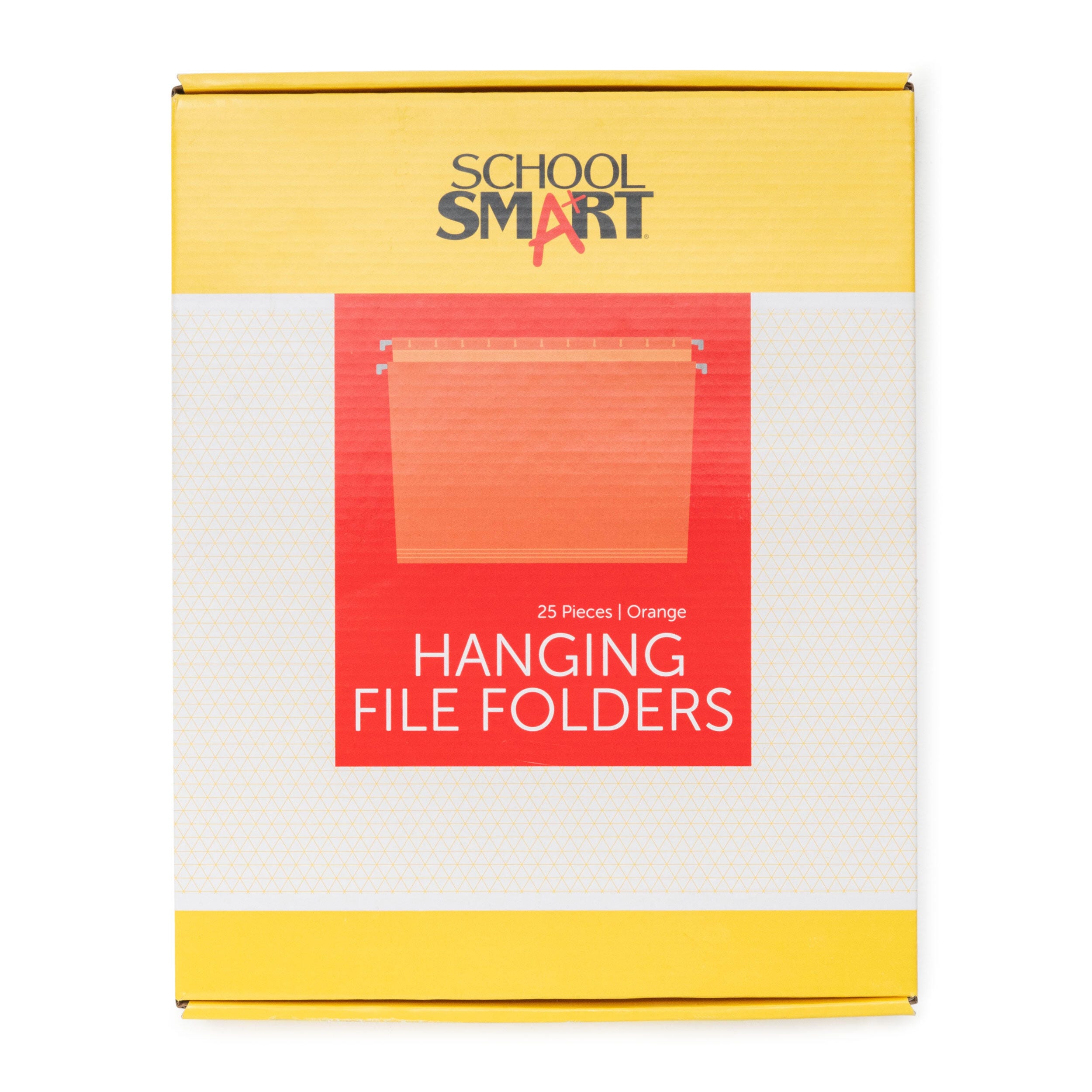 School Smart Hanging File Folders, Letter Size, 1/5 Cut Tabs, Orange, Pack of 25 085113